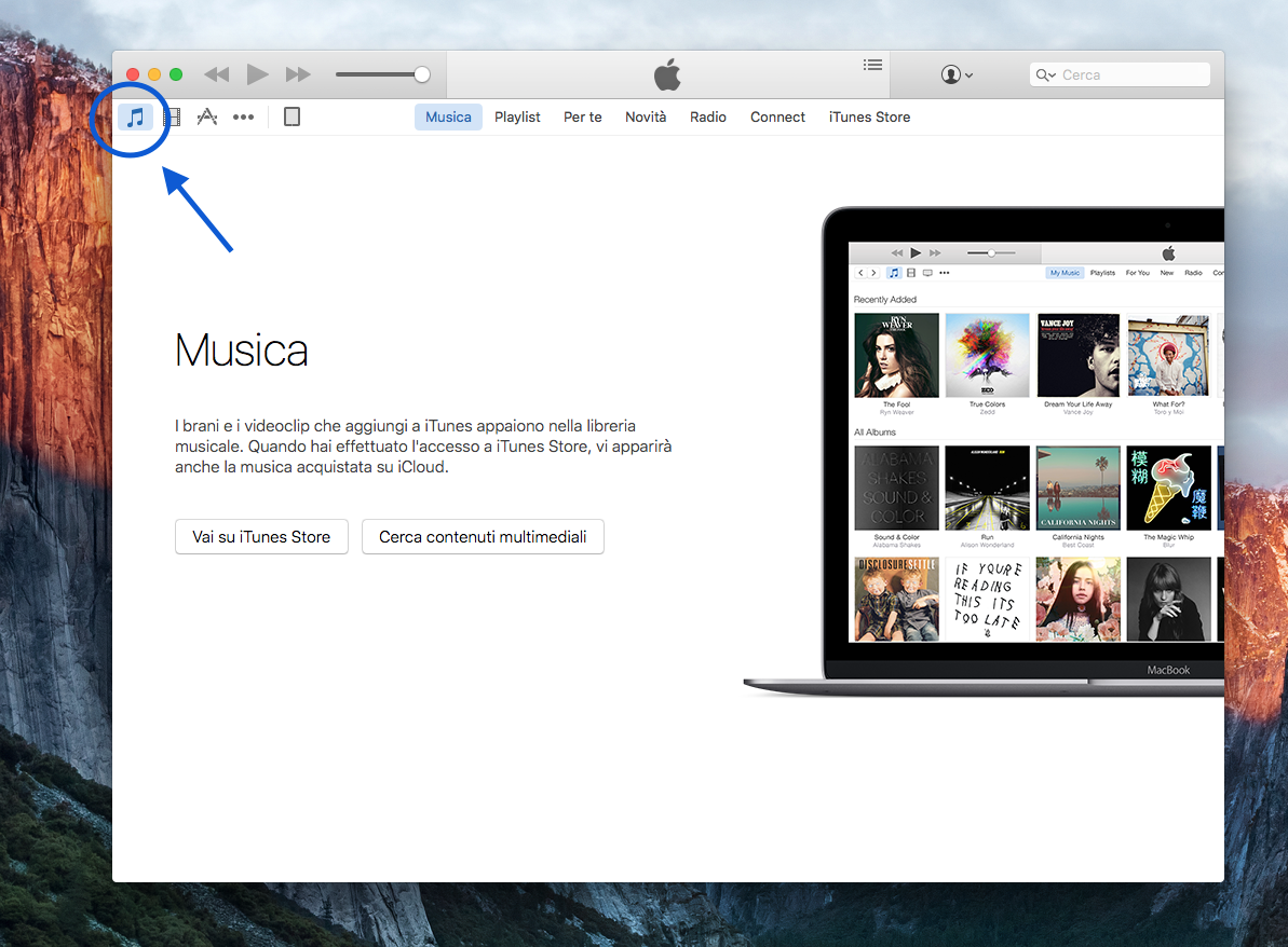 come inserire musica su iTunes 2